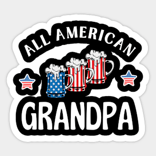 All american grandpa shirt Sticker